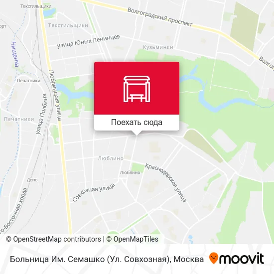 Карта Больница Им. Семашко (Ул. Совхозная)