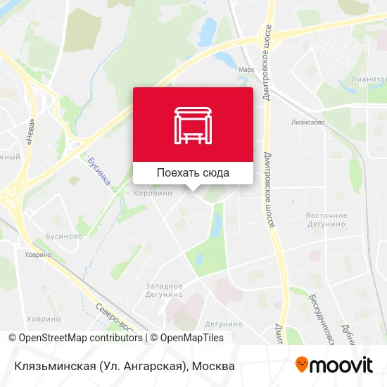 Карта Клязьминская (Ул. Ангарская)
