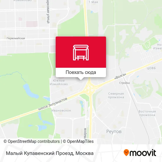 Карта Малый Купавенский Проезд