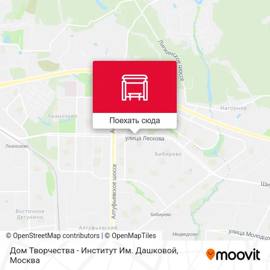 Карта Дом Творчества - Институт Им. Дашковой