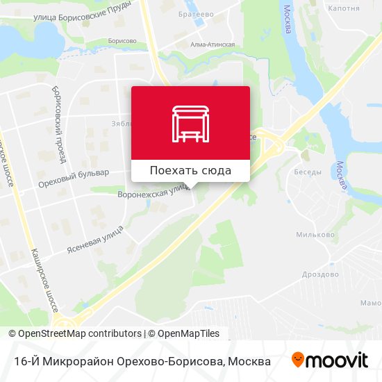 Карта 16-Й Микрорайон Орехово-Борисова