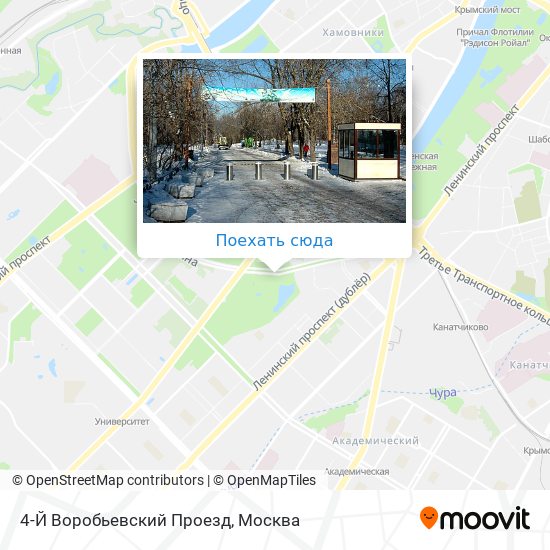 Карта 4-Й Воробьевский Проезд