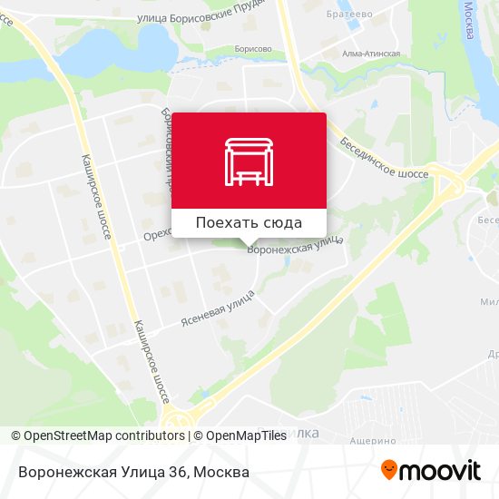 Карта Воронежская Улица 36