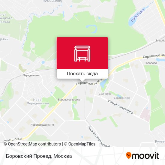 Карта Боровский Проезд