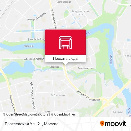 Карта Братеевская Ул., 21