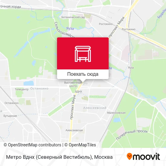 Карта Метро Вднх (Северный Вестибюль)
