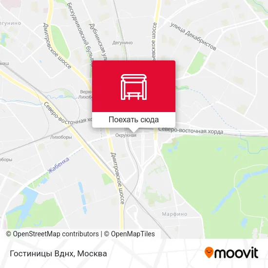 Карта Гостиницы Вднх