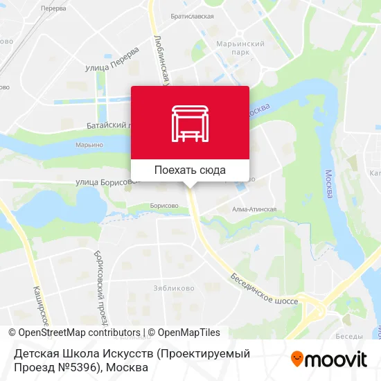 Карта Детская Школа Искусств (Проектируемый Проезд №5396)
