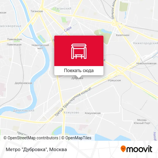 Карта Метро "Дубровка"