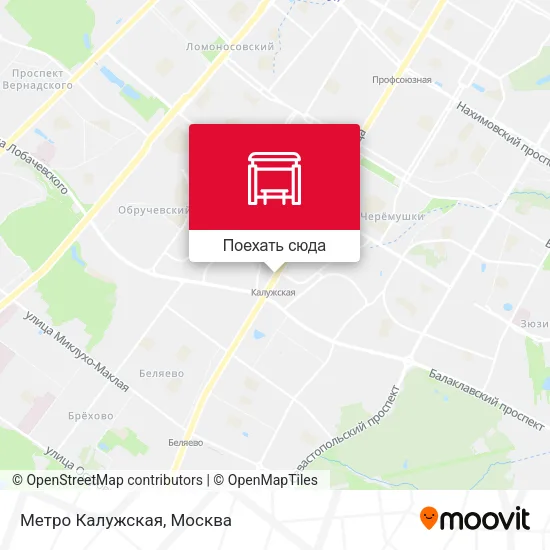 Карта Метро Калужская