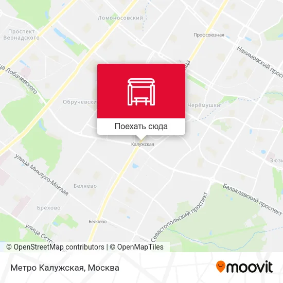 Карта Метро Калужская