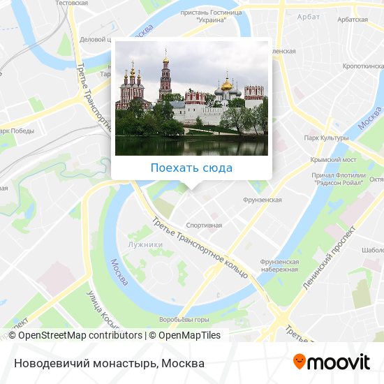 Карта Новодевичий монастырь