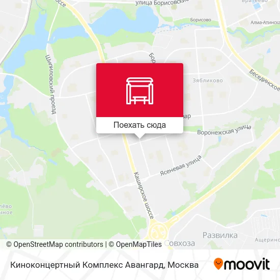 Карта Киноконцертный Комплекс Авангард