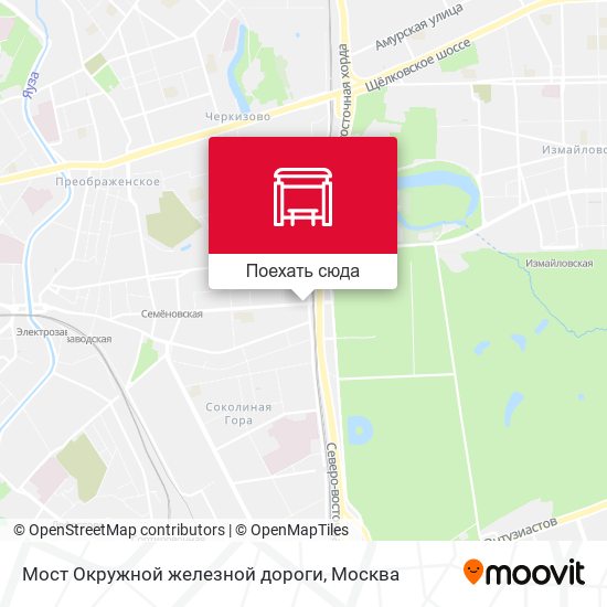 Карта Мост Окружной железной дороги