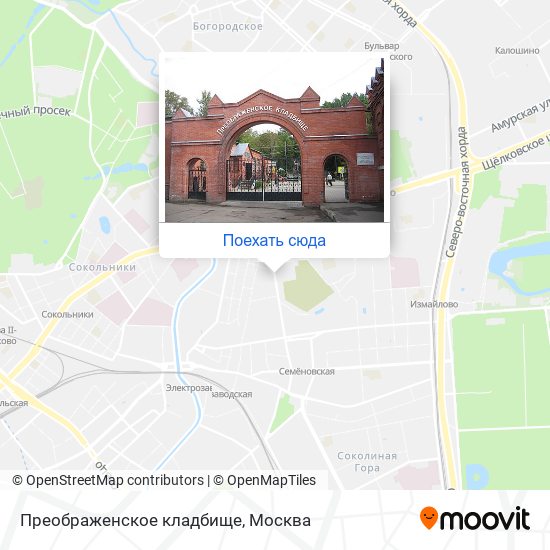 Карта Преображенское кладбище