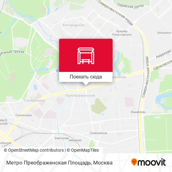 Карта Метро Преображенская Площадь