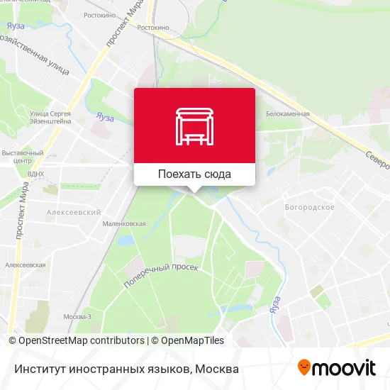 Карта Институт иностранных языков