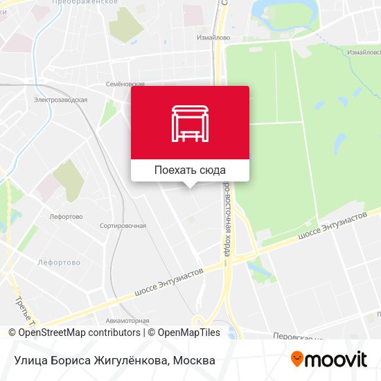 Карта Улица Бориса Жигулёнкова