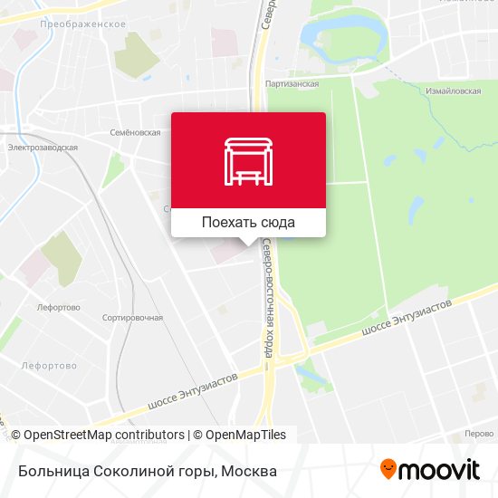 Карта Больница Соколиной горы