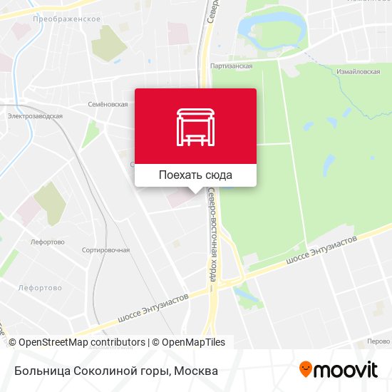 Карта Больница Соколиной горы
