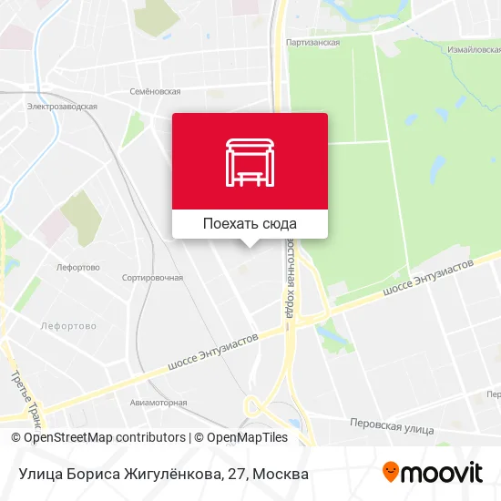 Карта Улица Бориса Жигулёнкова, 27