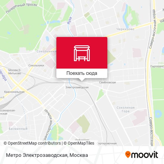 Карта Метро Электрозаводская