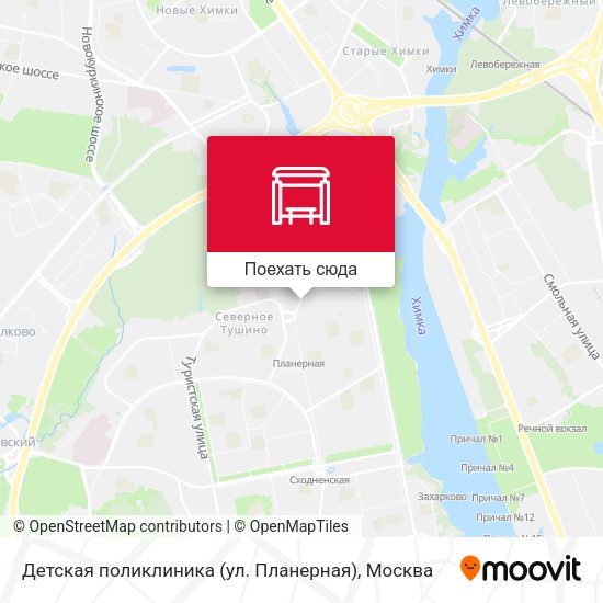Карта Детская поликлиника (ул. Планерная)