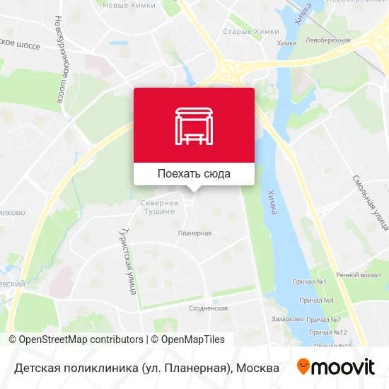 Карта Детская поликлиника (ул. Планерная)