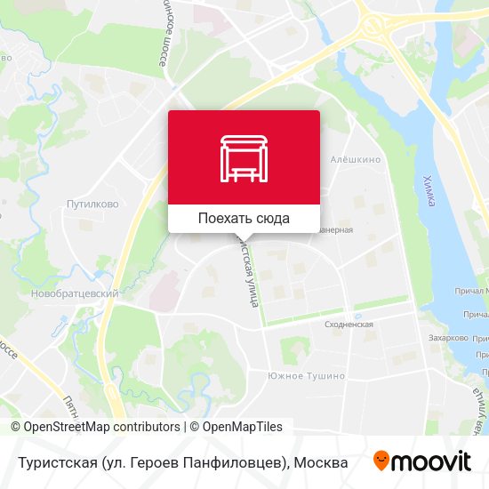 Карта Туристская (ул. Героев Панфиловцев)