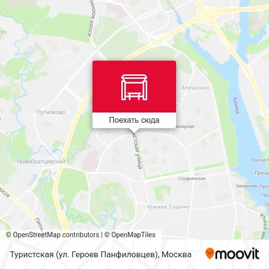 Карта Туристская (ул. Героев Панфиловцев)