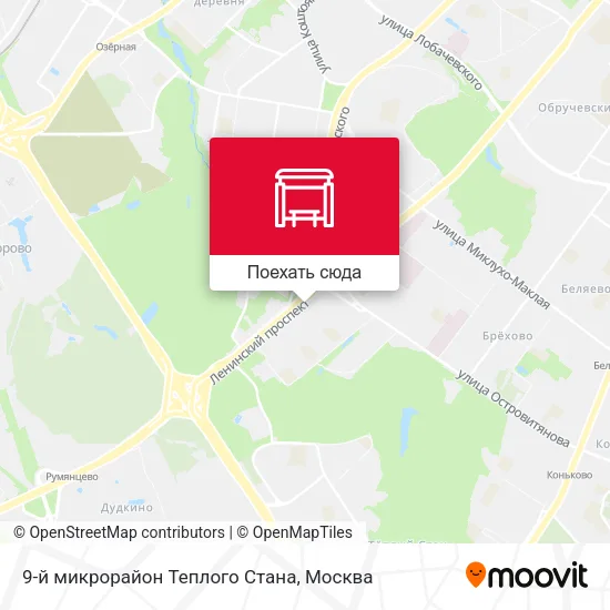 Карта 9-й микрорайон Теплого Стана
