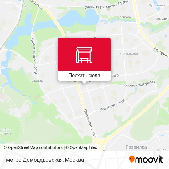 Карта метро Домодедовская