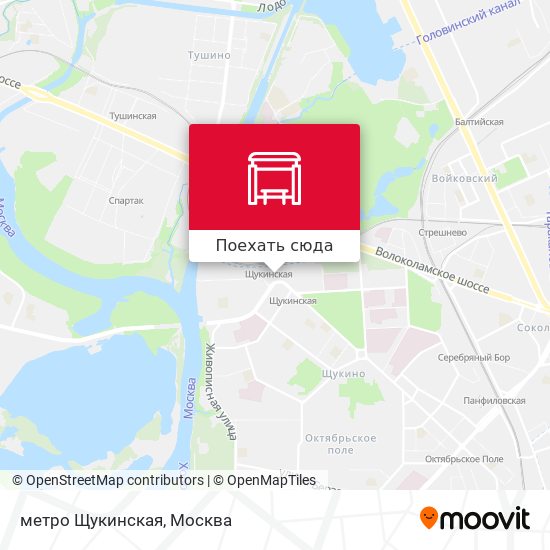 Карта метро Щукинская