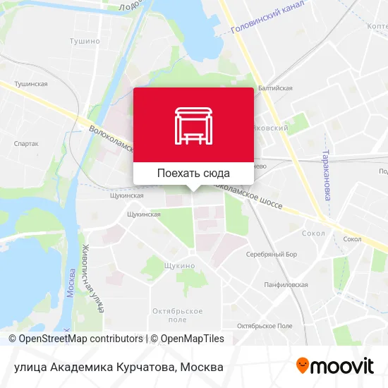 Карта улица Академика Курчатова