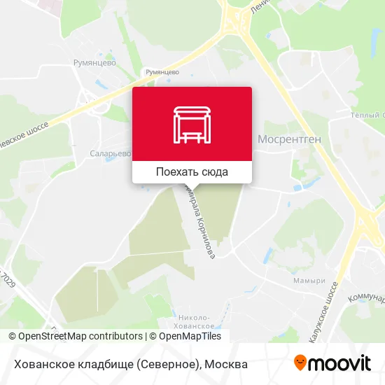 Карта Хованское кладбище (Северное)