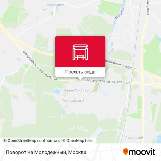 Карта Поворот на Молодёжный