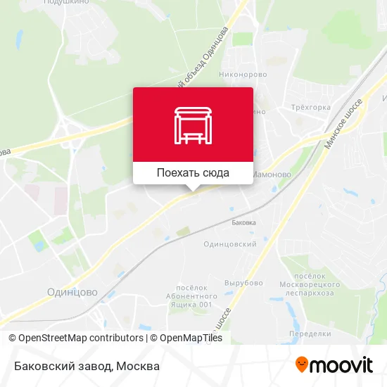 Карта Баковский завод