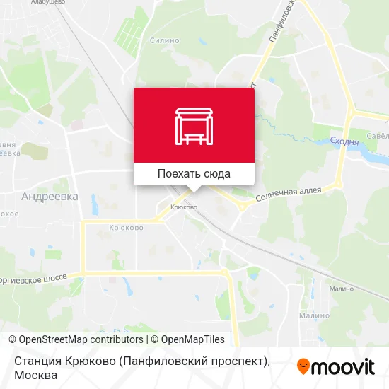 Карта Станция Крюково (Панфиловский проспект)