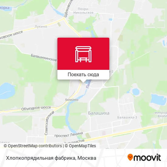 Карта Хлопкопрядильная фабрика