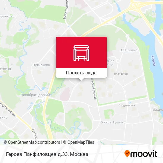 Карта Героев Панфиловцев д.33