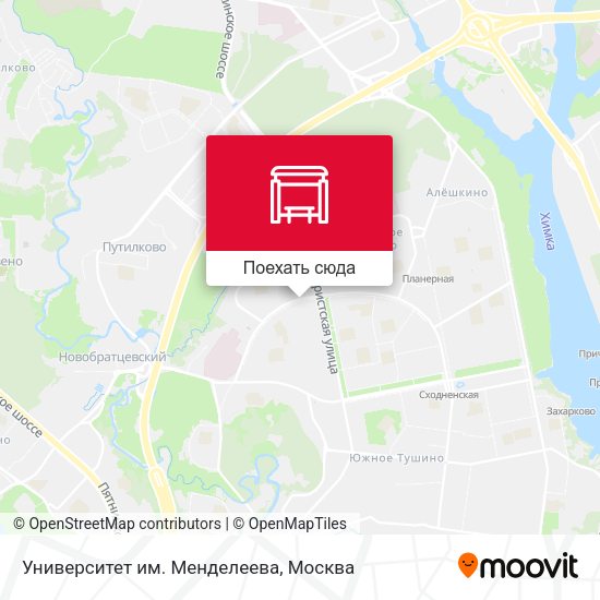 Карта Университет им. Менделеева