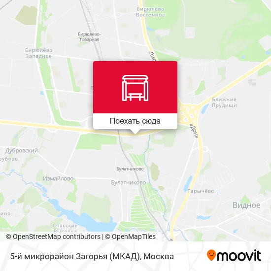 Карта 5-й микрорайон Загорья (МКАД)
