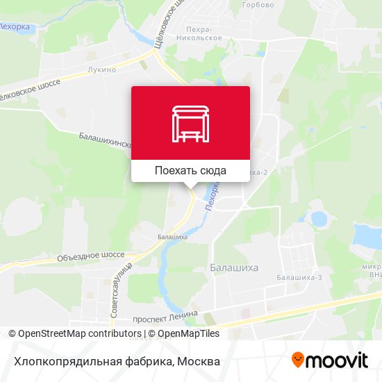 Карта Хлопкопрядильная фабрика
