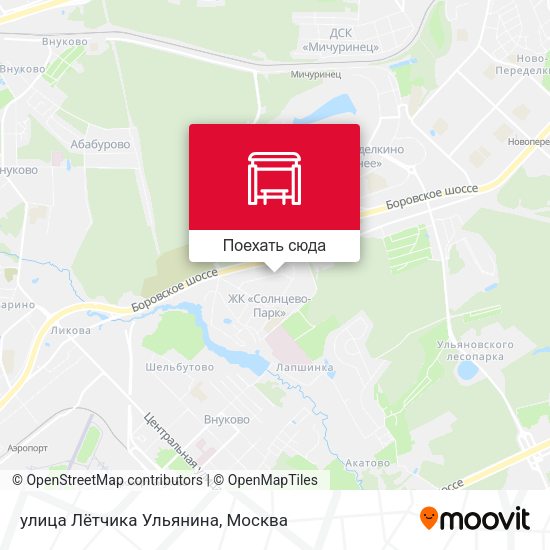 Карта улица Лётчика Ульянина