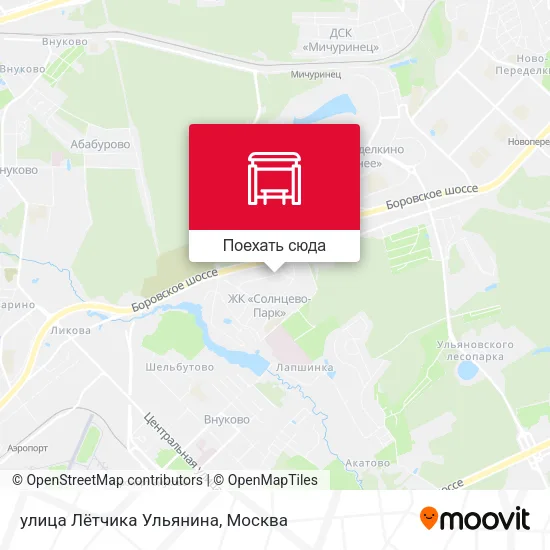 Карта улица Лётчика Ульянина