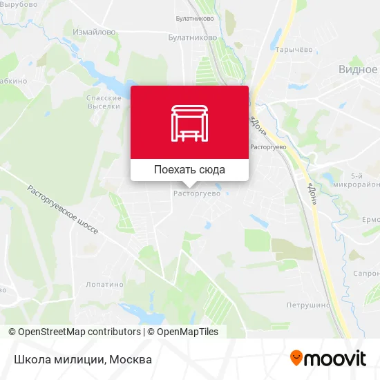 Карта Школа милиции