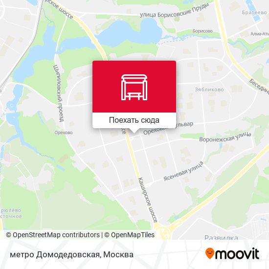 Карта метро Домодедовская
