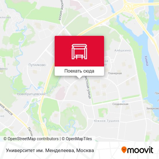 Карта Университет им. Менделеева