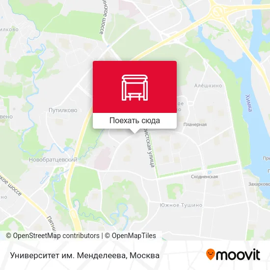 Карта Университет им. Менделеева
