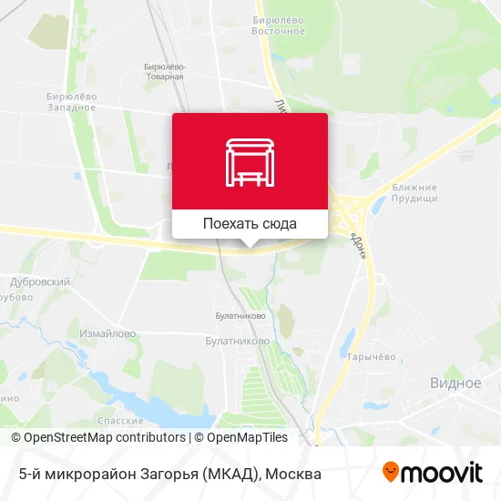 Карта 5-й микрорайон Загорья (МКАД)